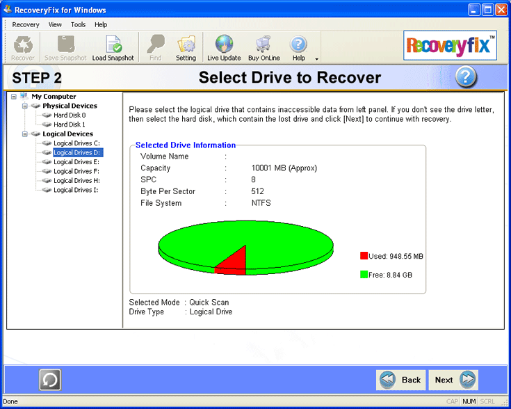 Screenshot for Free Data Recovery Program 11.01